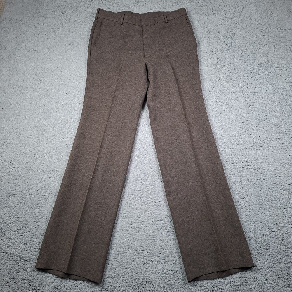 VTG Levi's Action Slacks Brown Trousers Sta-Prest 34x33.5 Made in USA